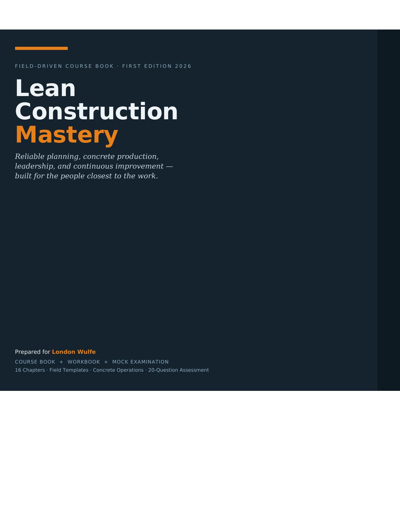 Reading preview of Lean Construction Mastery